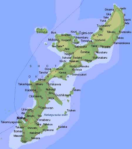 Карта Окинава